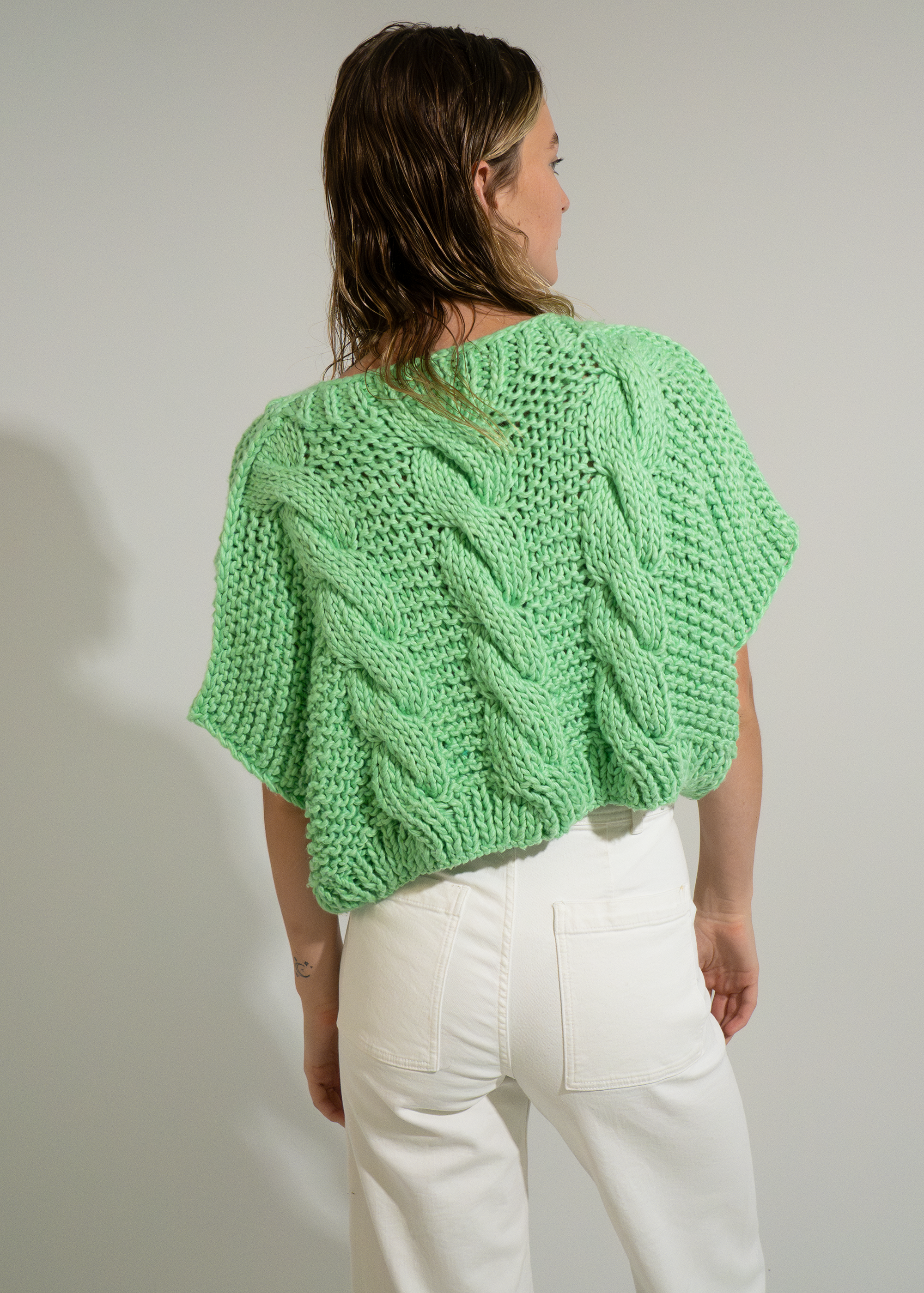 Chunky Cotton Cable Bolero – GOGO Sweaters