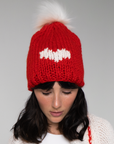 HEART Toque with removable POM