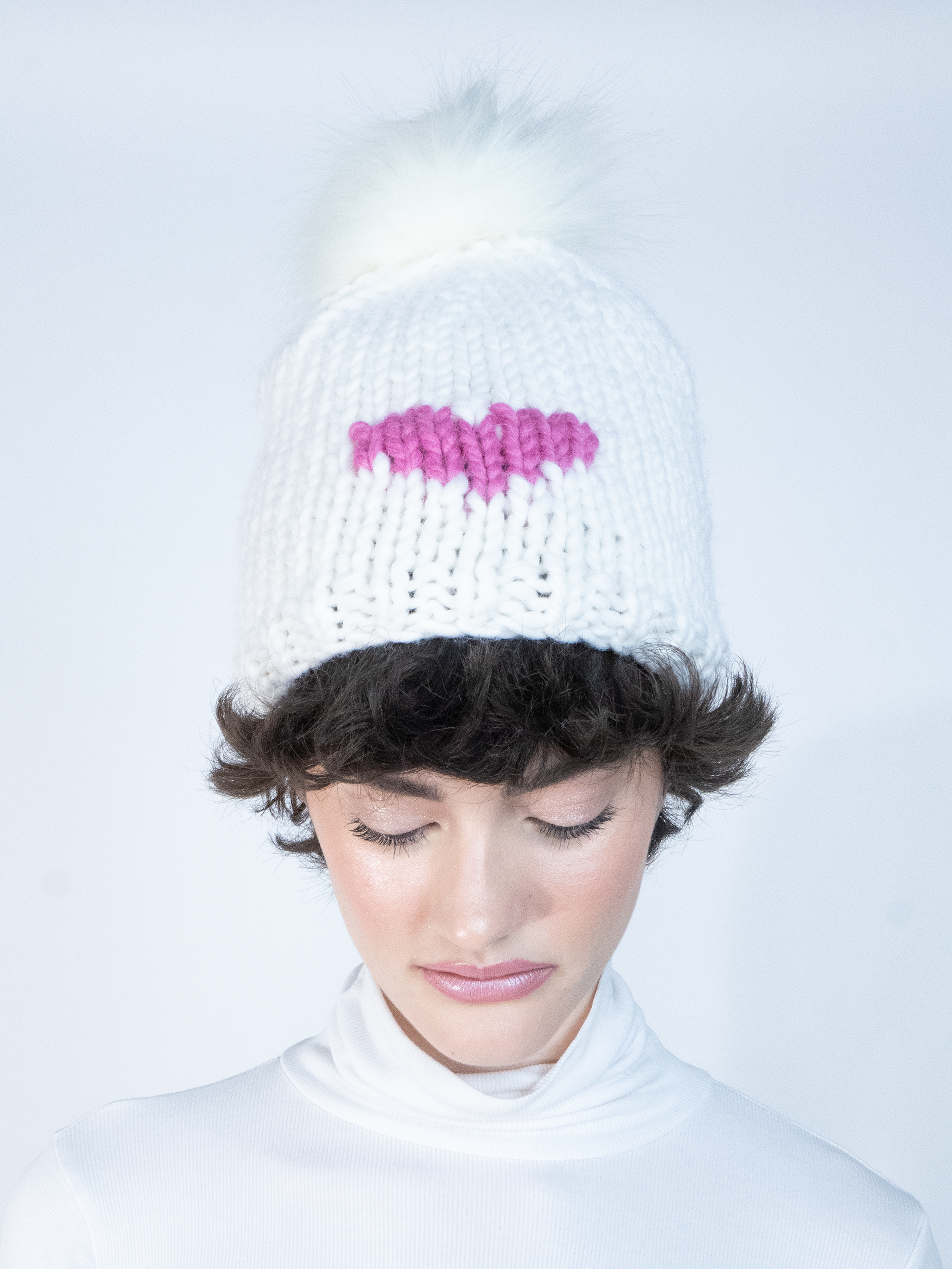 GOGO Women\'s Heart Toque Beanie Hat HEART Toque with removable POM – GOGO Sweaters main image 3