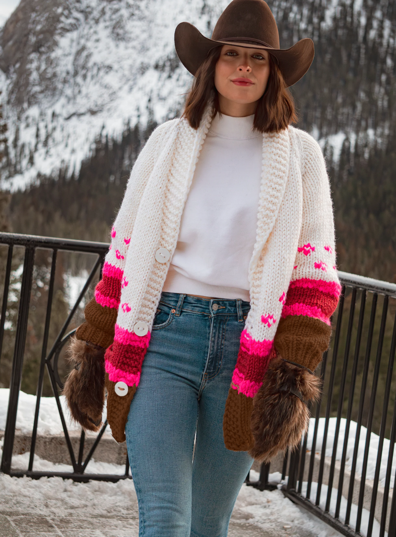 Long Nordic Stripe Cardi