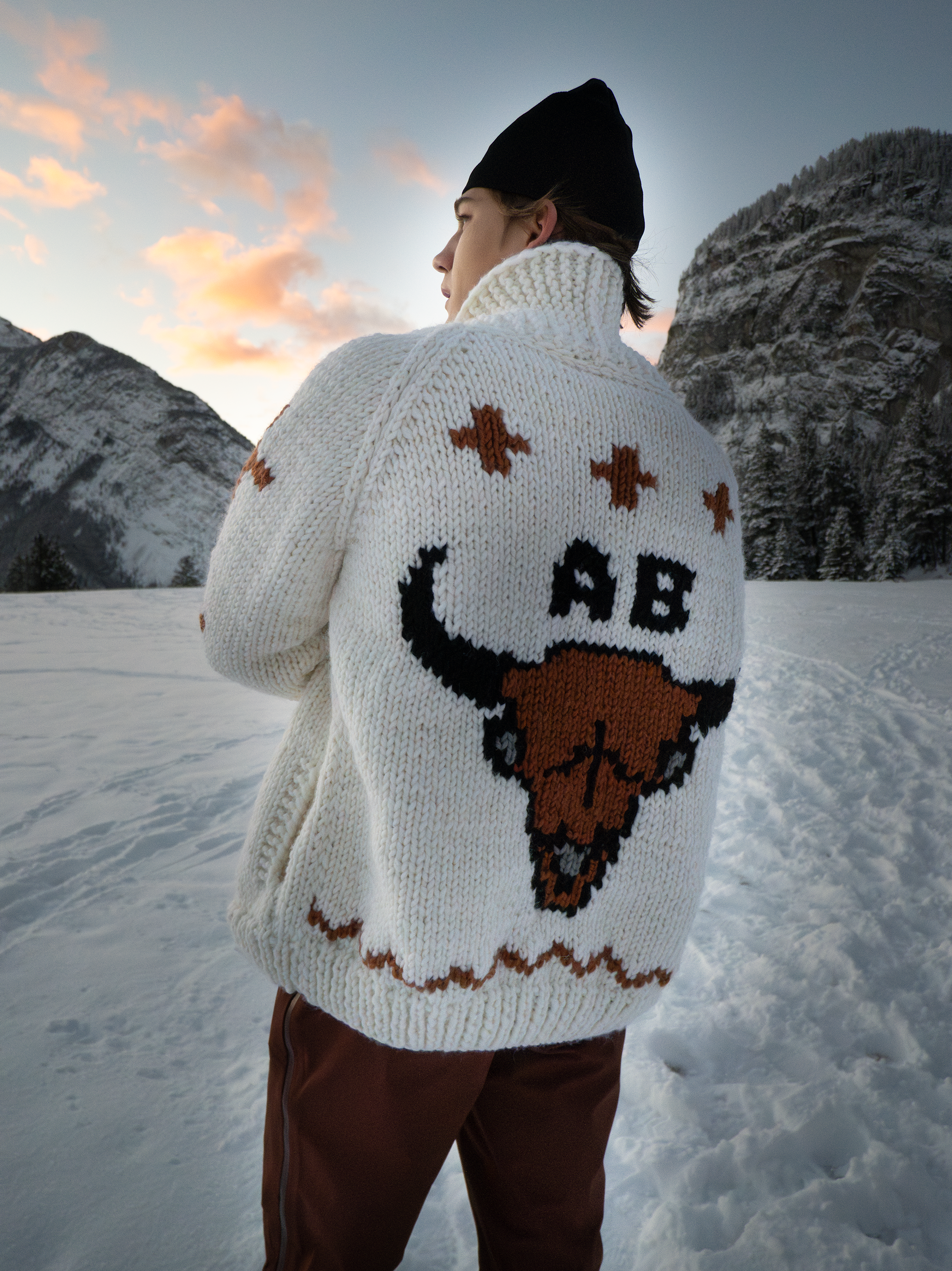 Men's Buffalo Skull Cardi - Fall/Winter 26 – GOGO Sweaters