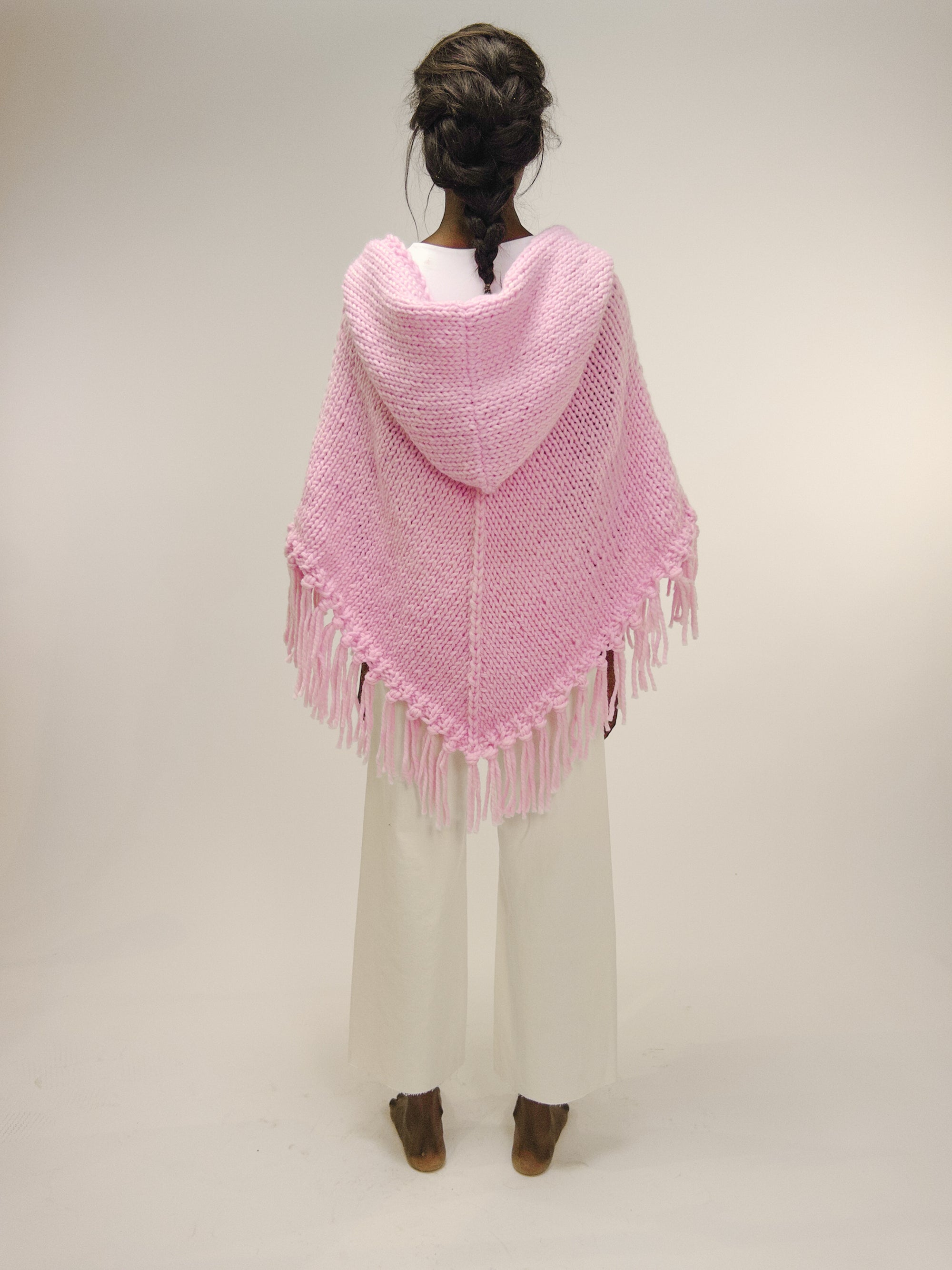 Knit Hooded Poncho