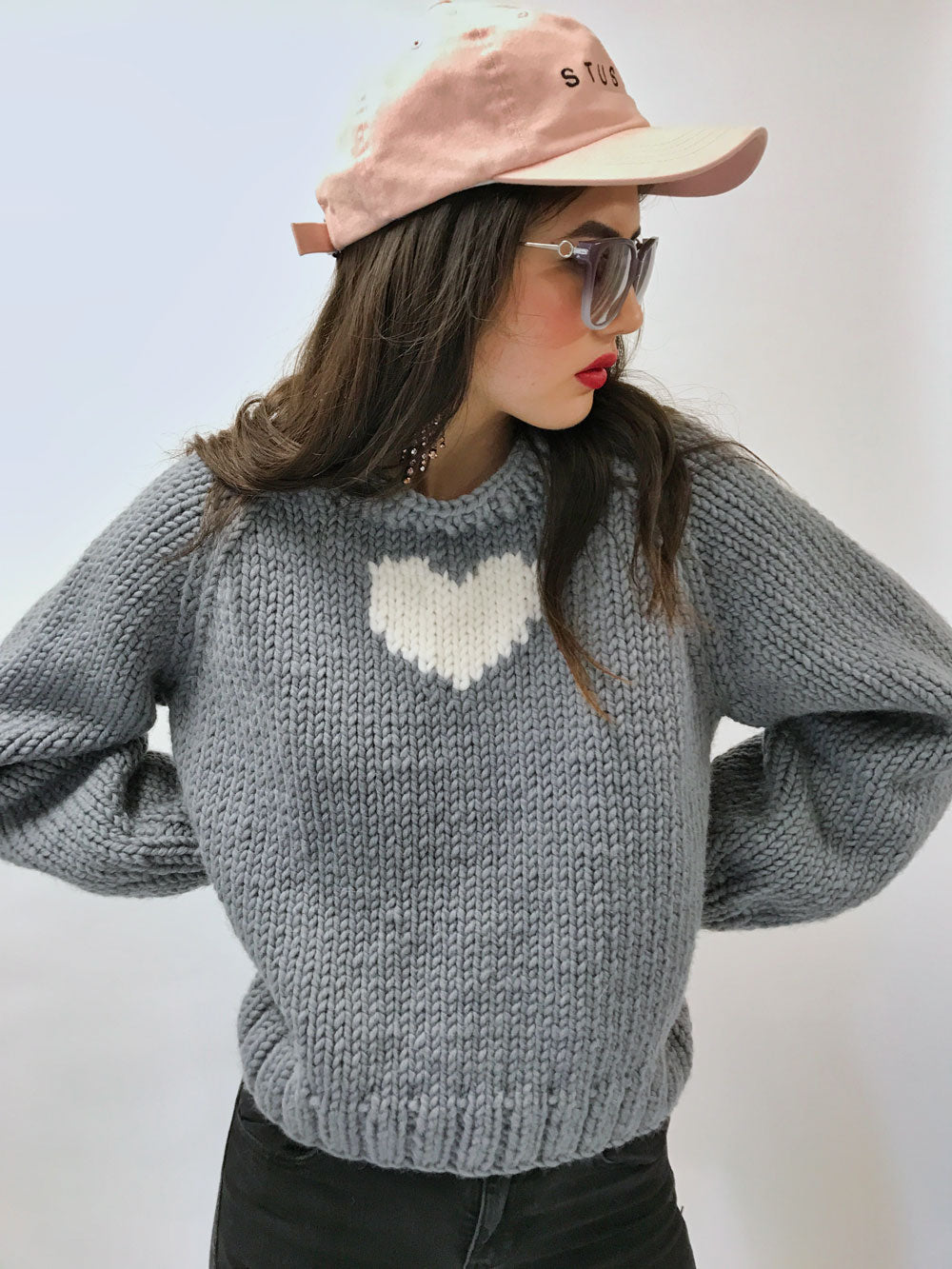 Heart Pullover Chunky Knit Sweater – GOGO Sweaters