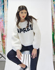 APRÈS Pullover-Sweaters-GOGO Sweaters-White/Black-GOGO Sweaters