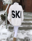 The Ski Cardi-Sweaters-GOGO Sweater-White Long-GOGO Sweaters