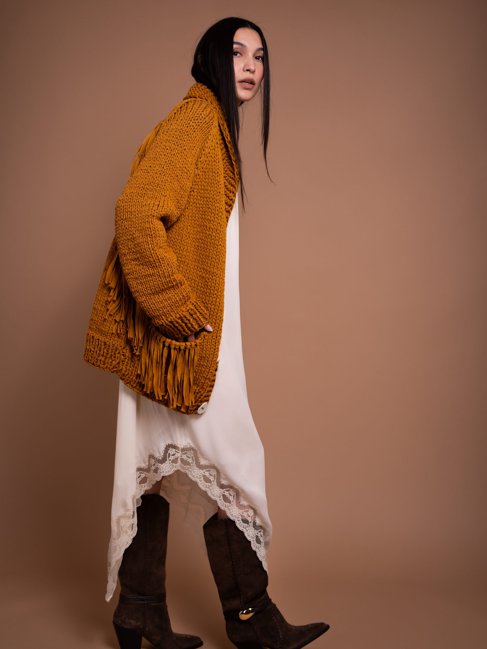 Cotton Fringe Cardi