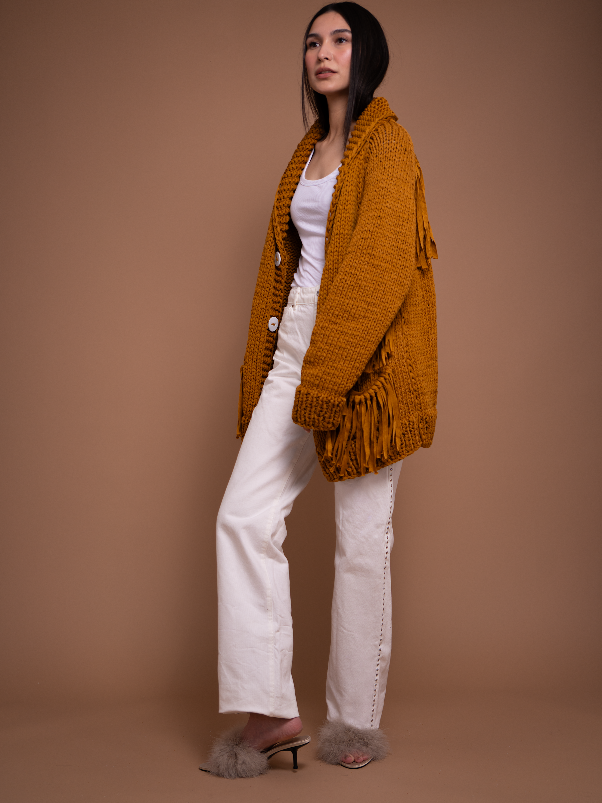 Cotton Fringe Cardi