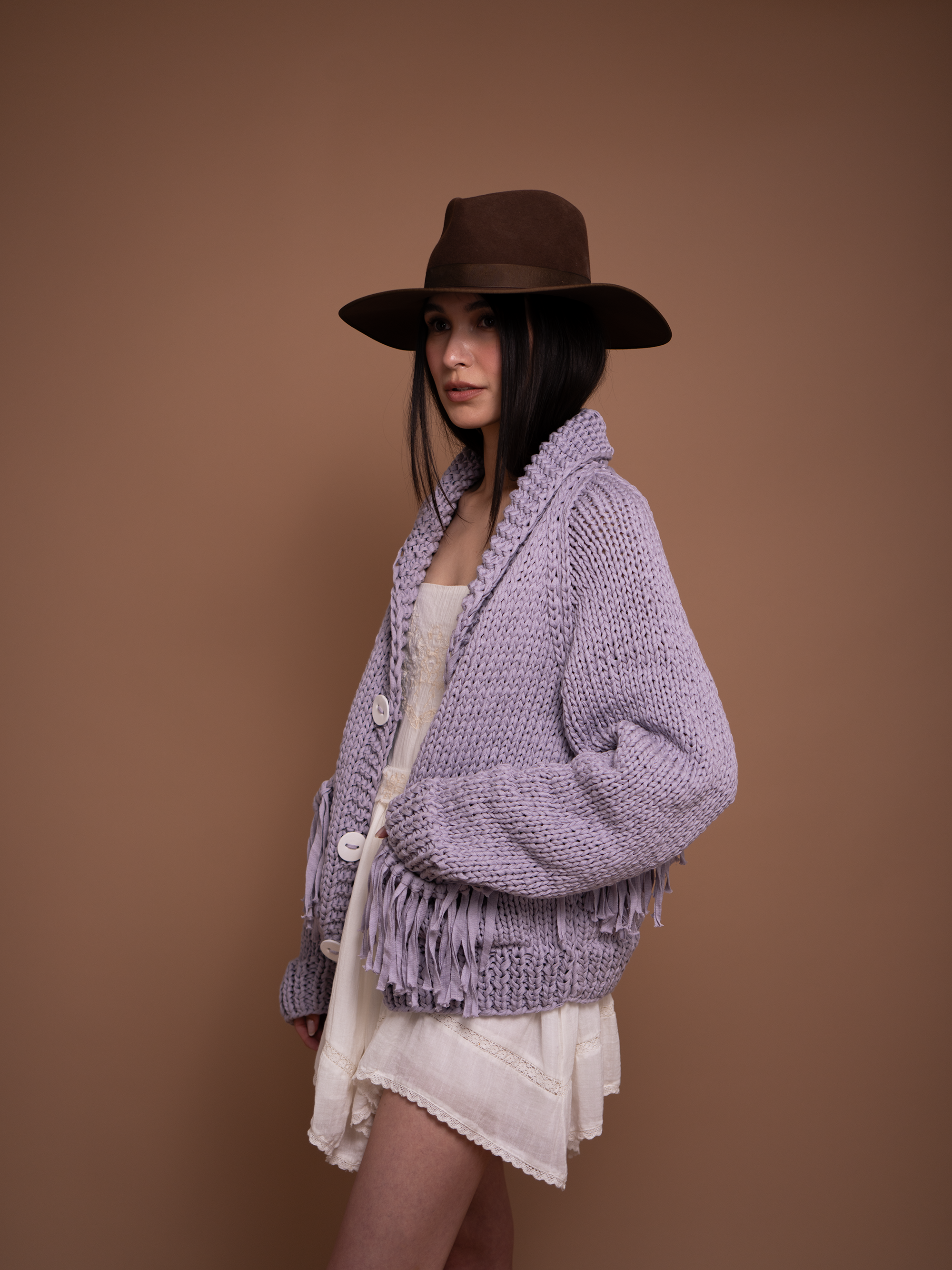 Cotton Fringe Cardi