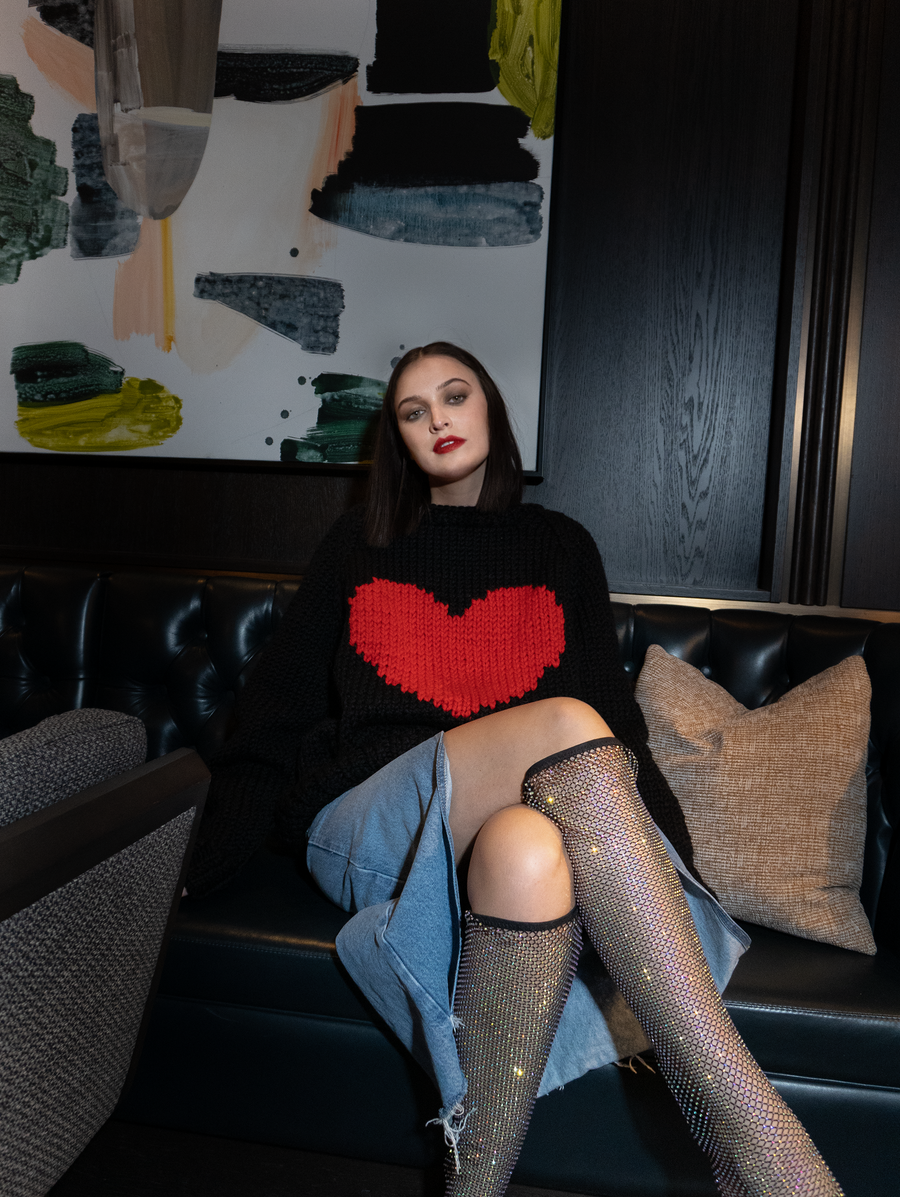 Slouchy Heart Pullover