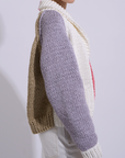 Cotton Colour Block Cardi