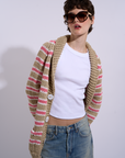 Cotton Stripe Cardi