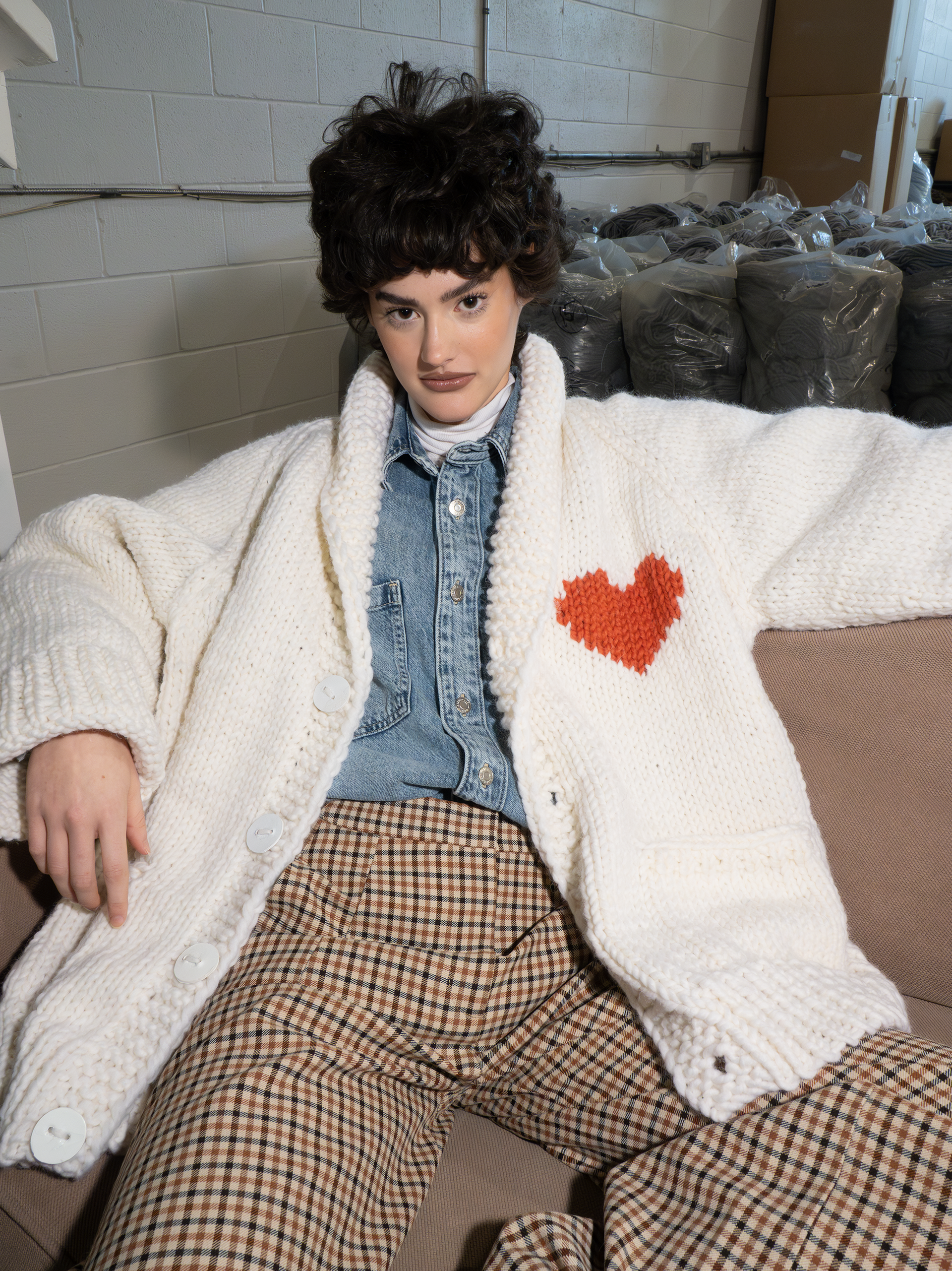 ジャケット・アウター [ the Virgins ]Heart Logo Wool Jacket Heart Jacket – GOGO Sweaters