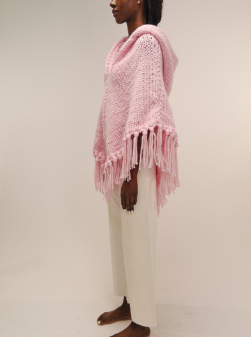 Knit Hooded Poncho