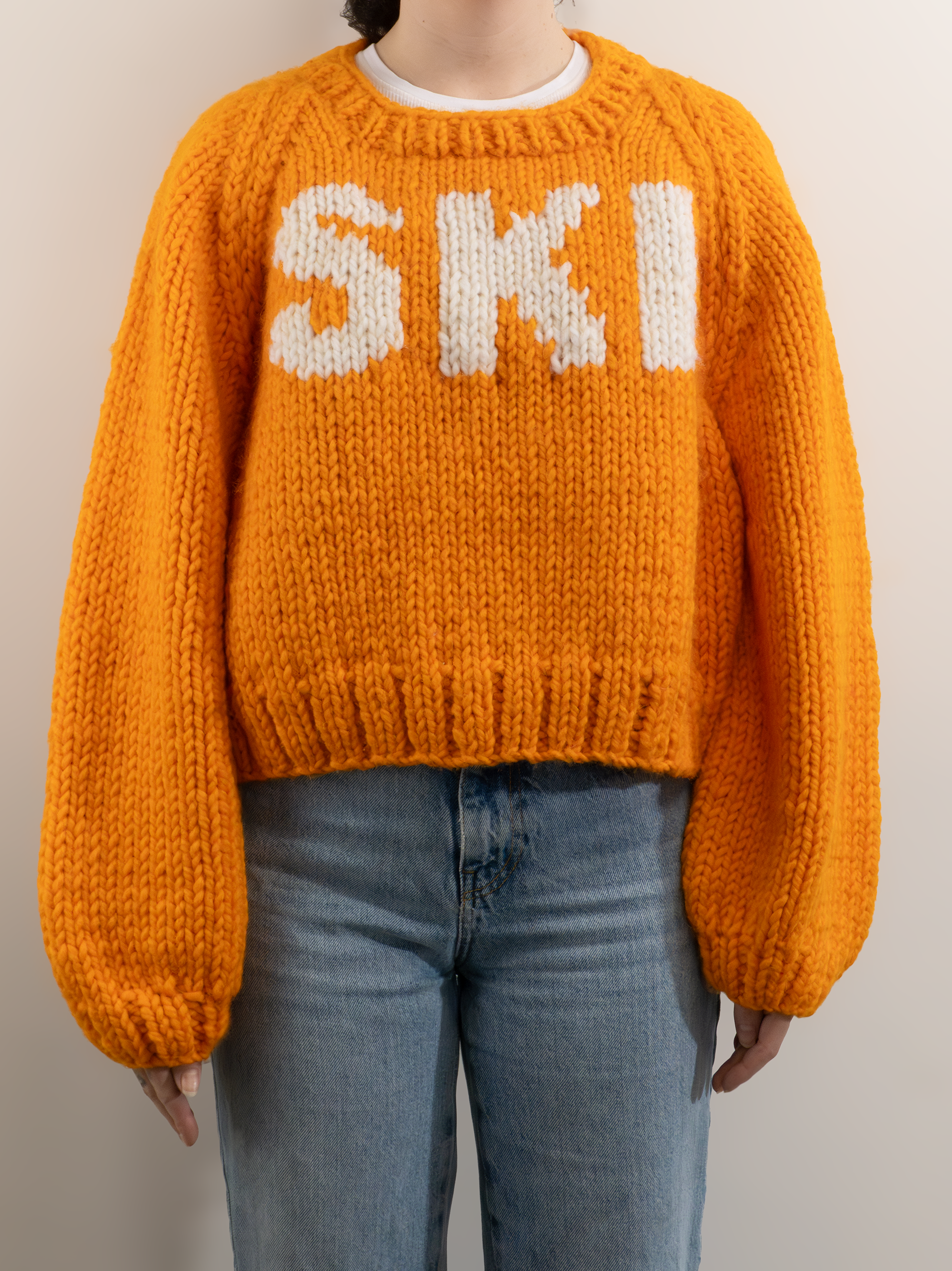 Ski Pullover (Knitters First) Marigold/Snow - Sample Sale 24