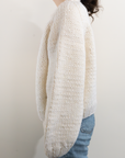 Ski Pullover (Photoshoot Sample) Snow/Cranberry - Sample Sale 24