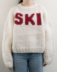 Ski Pullover (Photoshoot Sample) Snow/Cranberry - Sample Sale 24