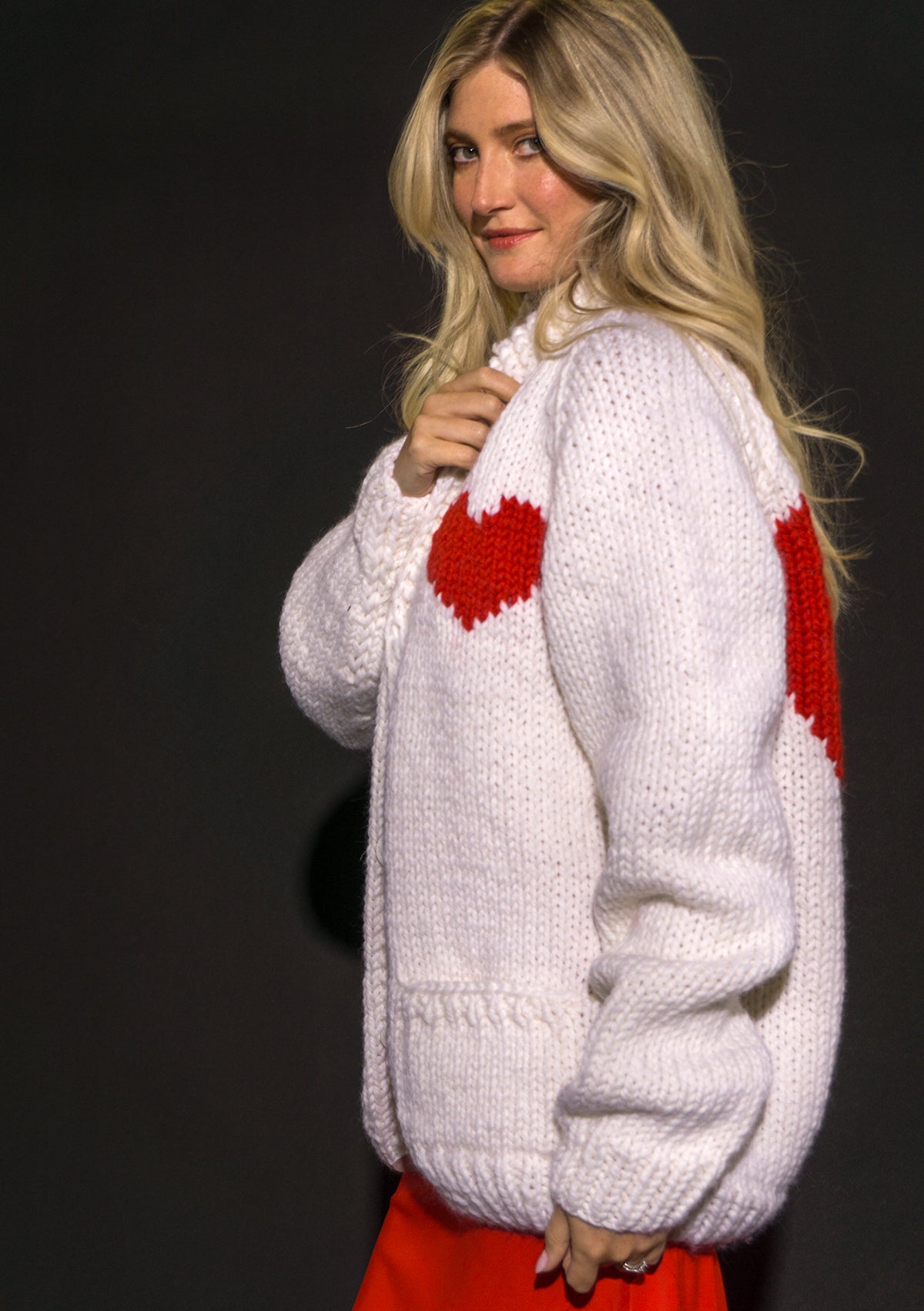 Raspberry Heart Cardi