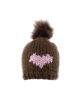 HEART Toque with Removable POM
