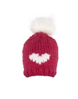 HEART Toque with Removable POM