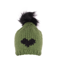 HEART Toque with Removable POM