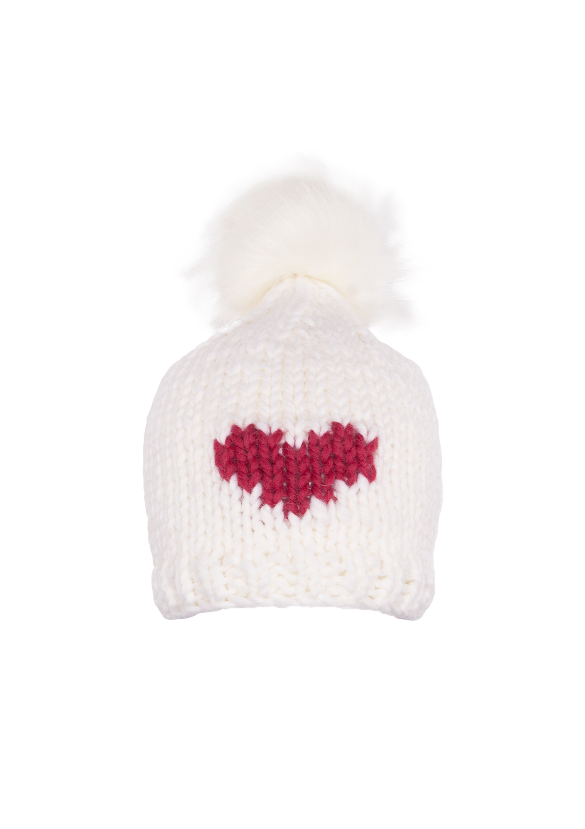 HEART Toque with Removable POM
