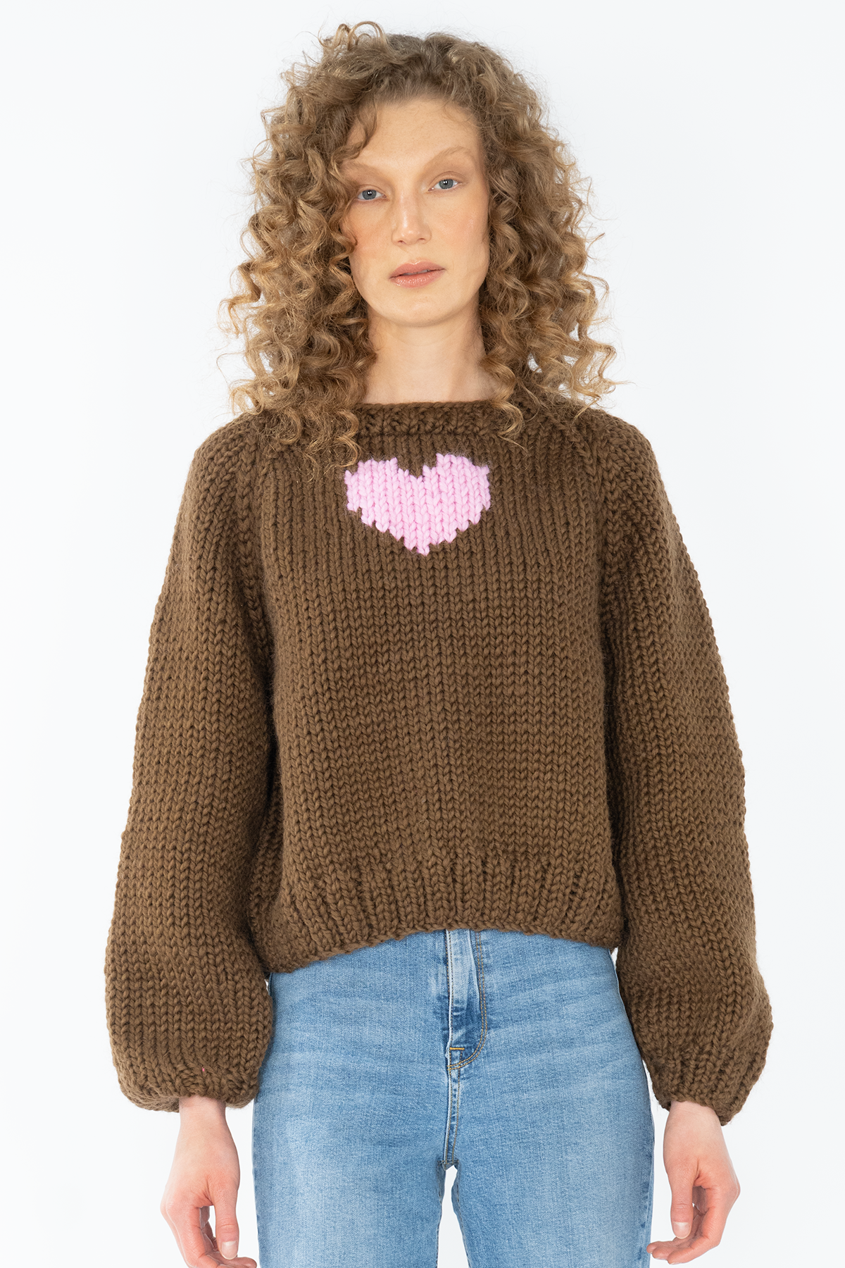 Sweater with sales heart on front