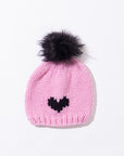 HEART Toque with removable POM