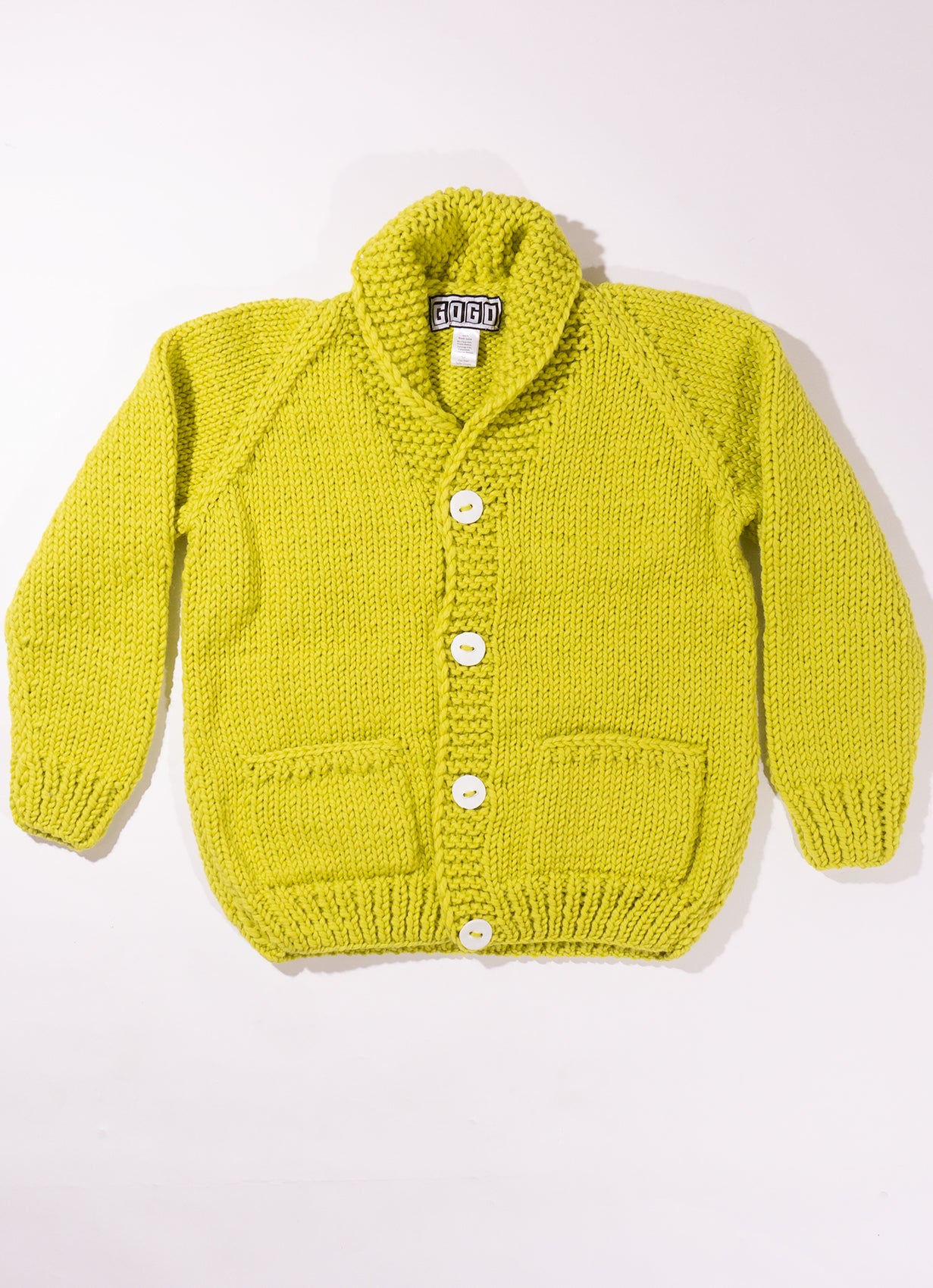 QOS Skier On Ski Lift Button Cardigan main image 0