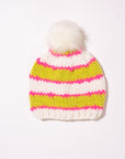 Striped Toque with Removable Pom