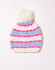 Striped Toque with Removable Pom